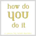 How do you do it poem by heidi dischler
